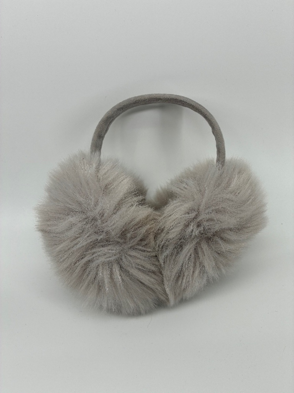 Plush Faux Fur Earmuffs - Light Taupe